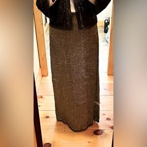 Ministry Silver Silk Skirt